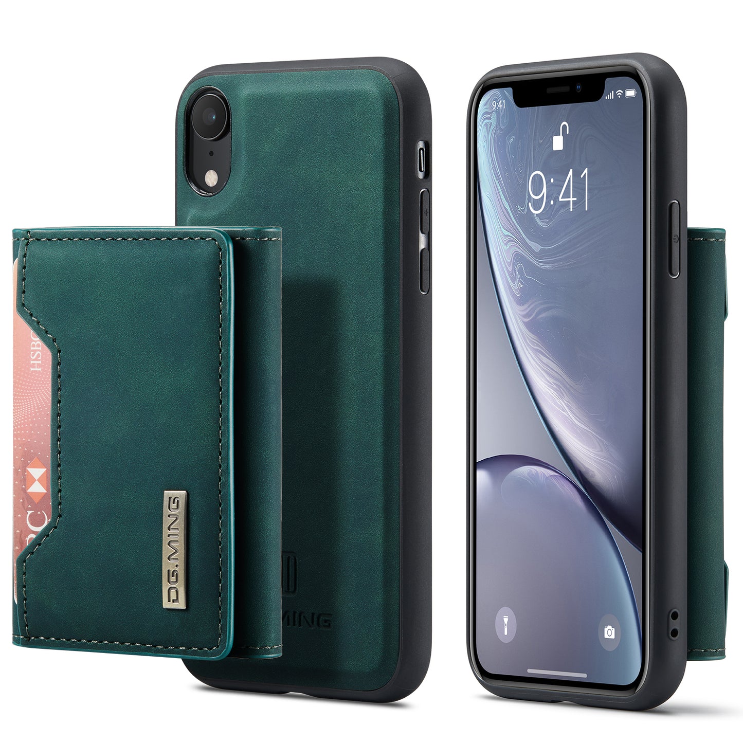 Retro Detachable Fold Card Holder iPhone XR Case Magnetic Clip