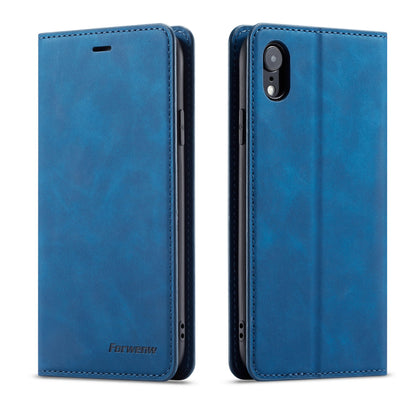 Illusion Slim Retro Leather iPhone XR Case Magnetic