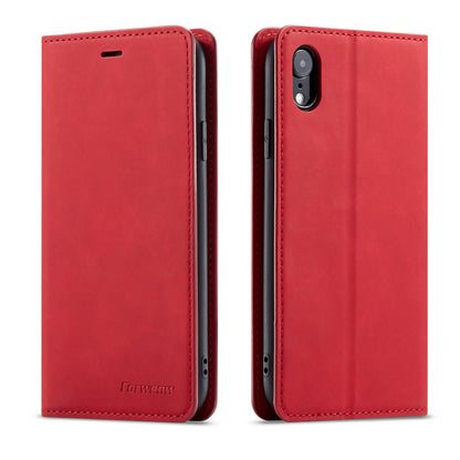 Illusion Slim Retro Leather iPhone XR Case Magnetic