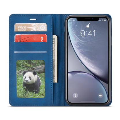 Illusion Slim Retro Leather iPhone XR Case Magnetic