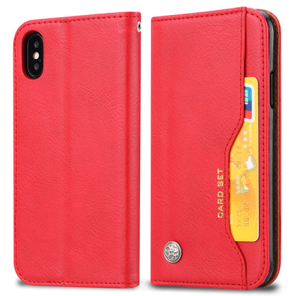 Classical Knead Leather iPhone Xs Case with Notes Pocket