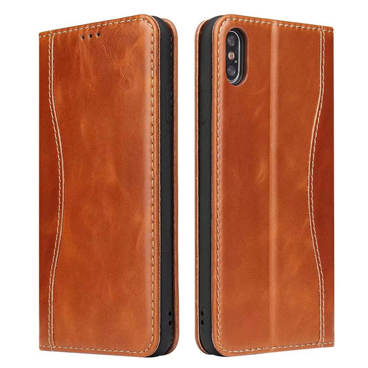 West Gun Crow Genuine Leather iPhone XR Case Wallet