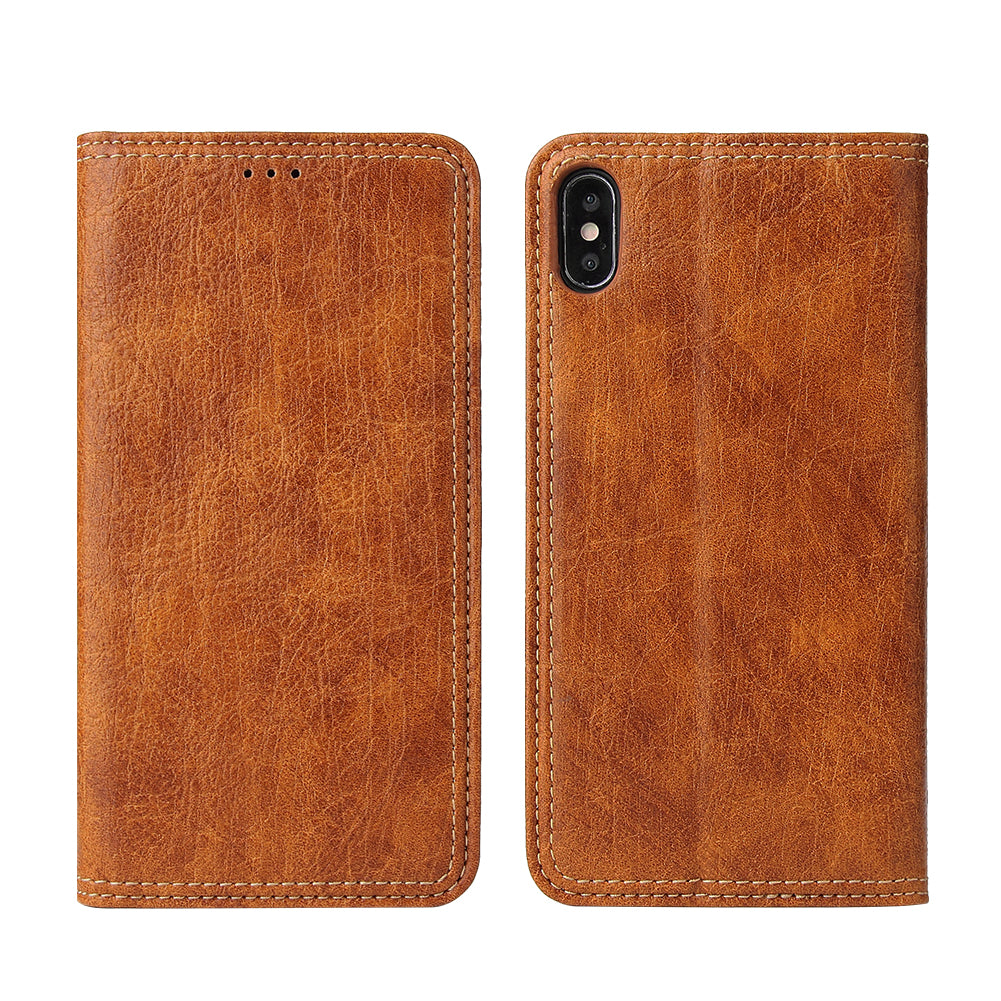 Tree Artificial Leather iPhone Xs X Case Wallet Stand