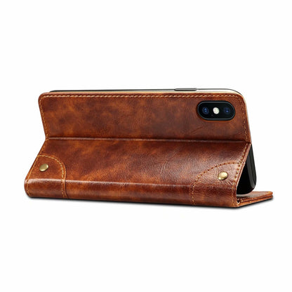 Baroque Wallet Stand iPhone X Xs Case Magtic Flip