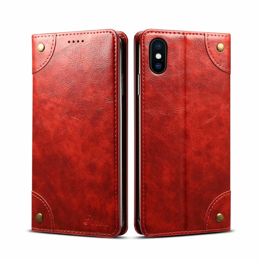 Baroque Wallet Stand iPhone X Xs Case Magtic Flip