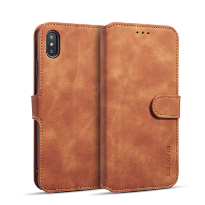 Retro Leather Edge iPhone Xs Max Case with Hand Strap