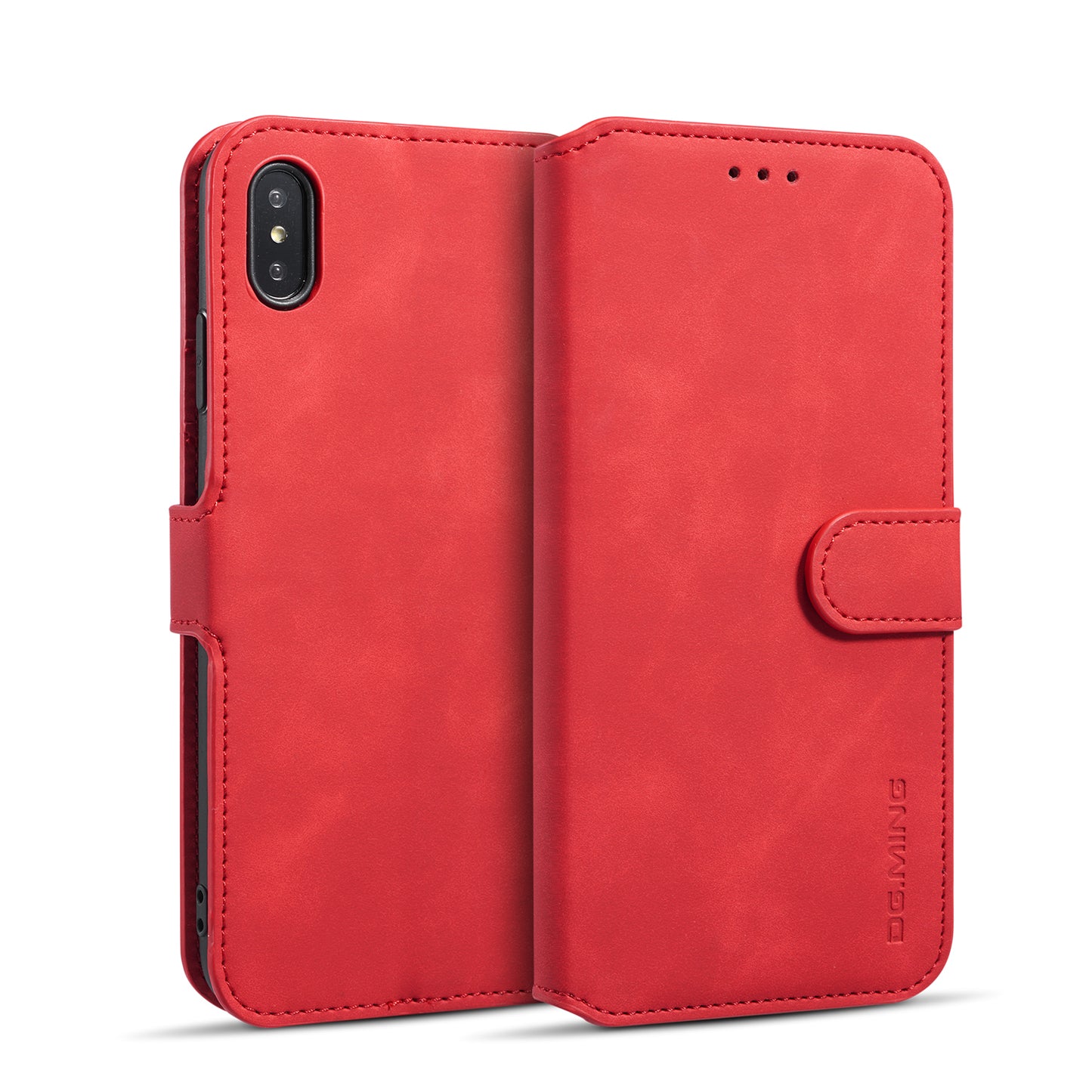 Retro Leather Edge iPhone Xs Max Case with Hand Strap