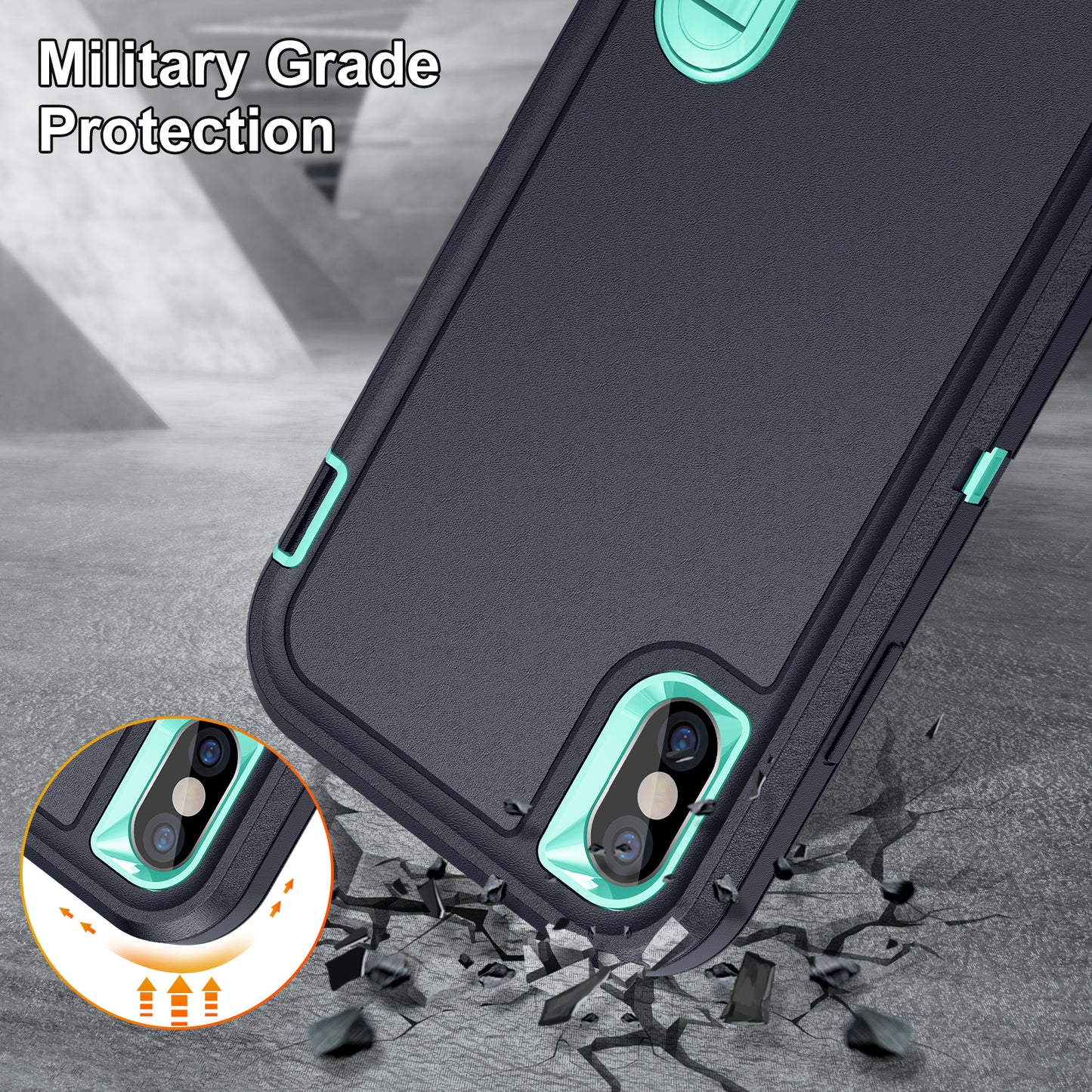 Defender Stand iPhone Xs Max Case Military Protection