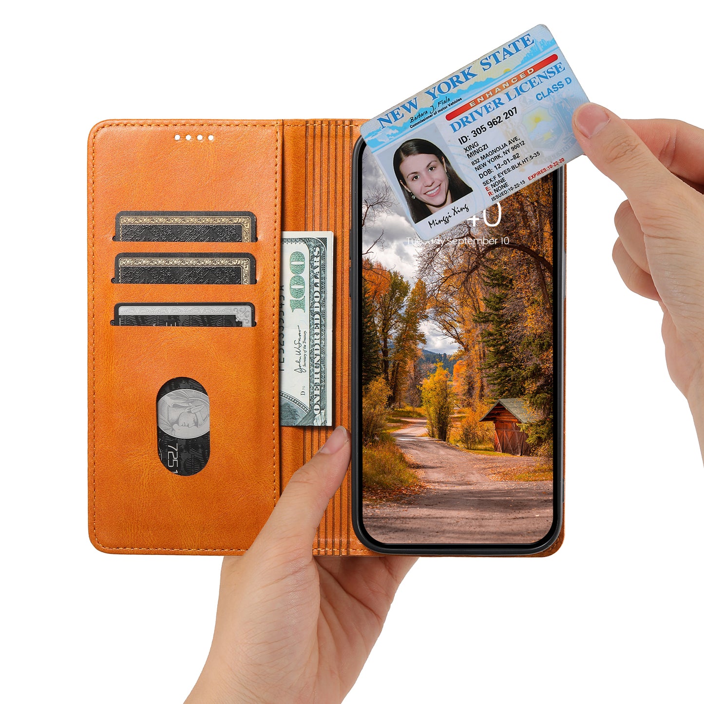 Magic Flip Leather iPhone X Xs Case Wallet Stand