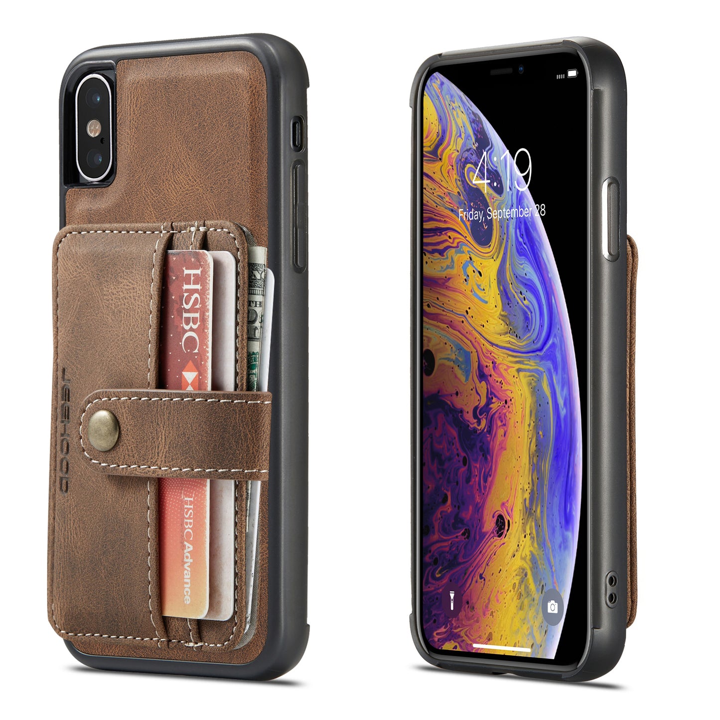 Powerful Magnetic Card Holder iPhone X Case Detachable