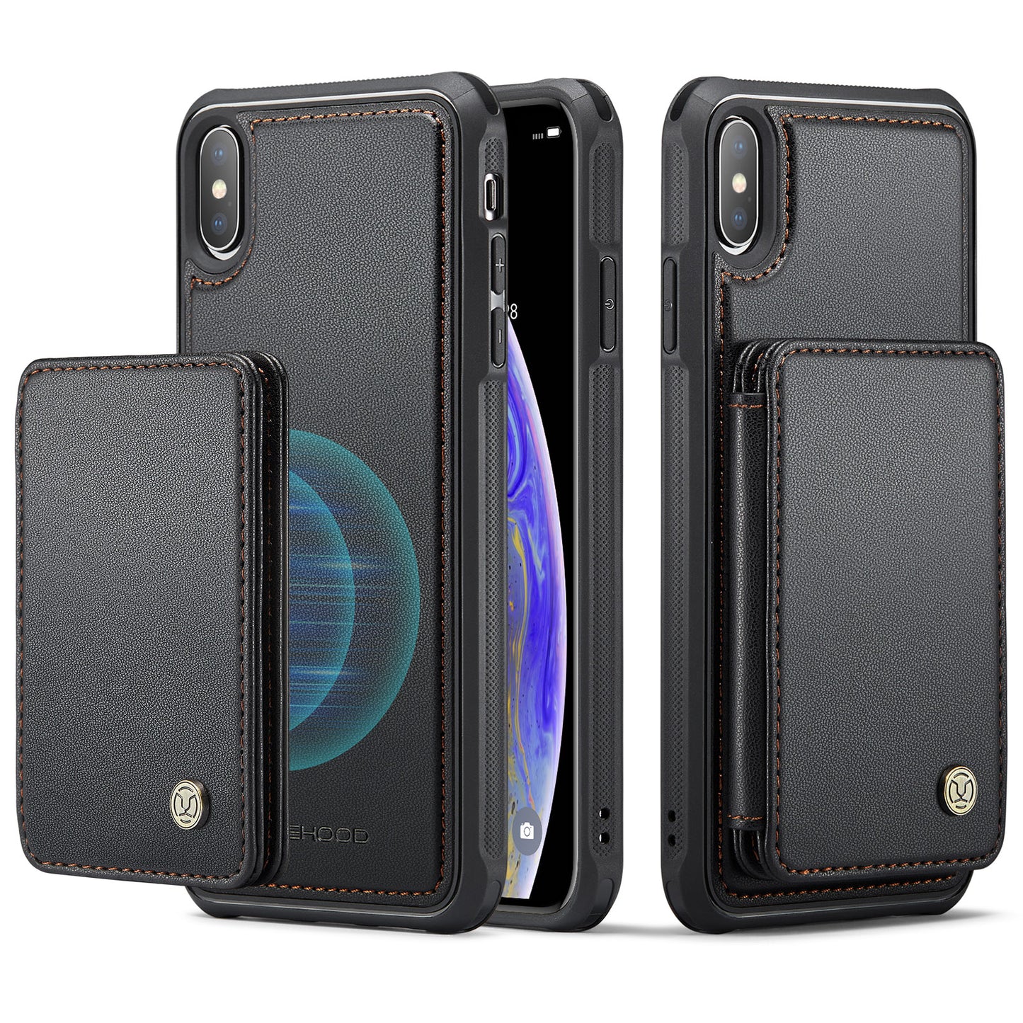 Magnetic Card Holder iPhone Xs Max Case Detachable RFID Blocking