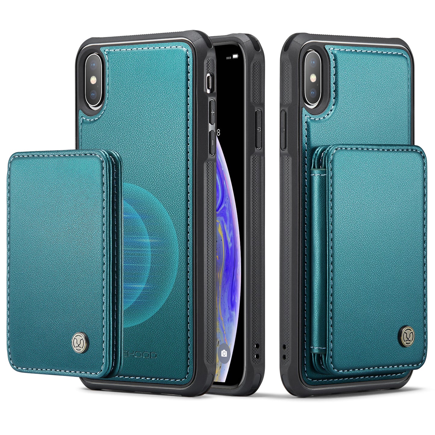 Magnetic Card Holder iPhone Xs Max Case Detachable RFID Blocking