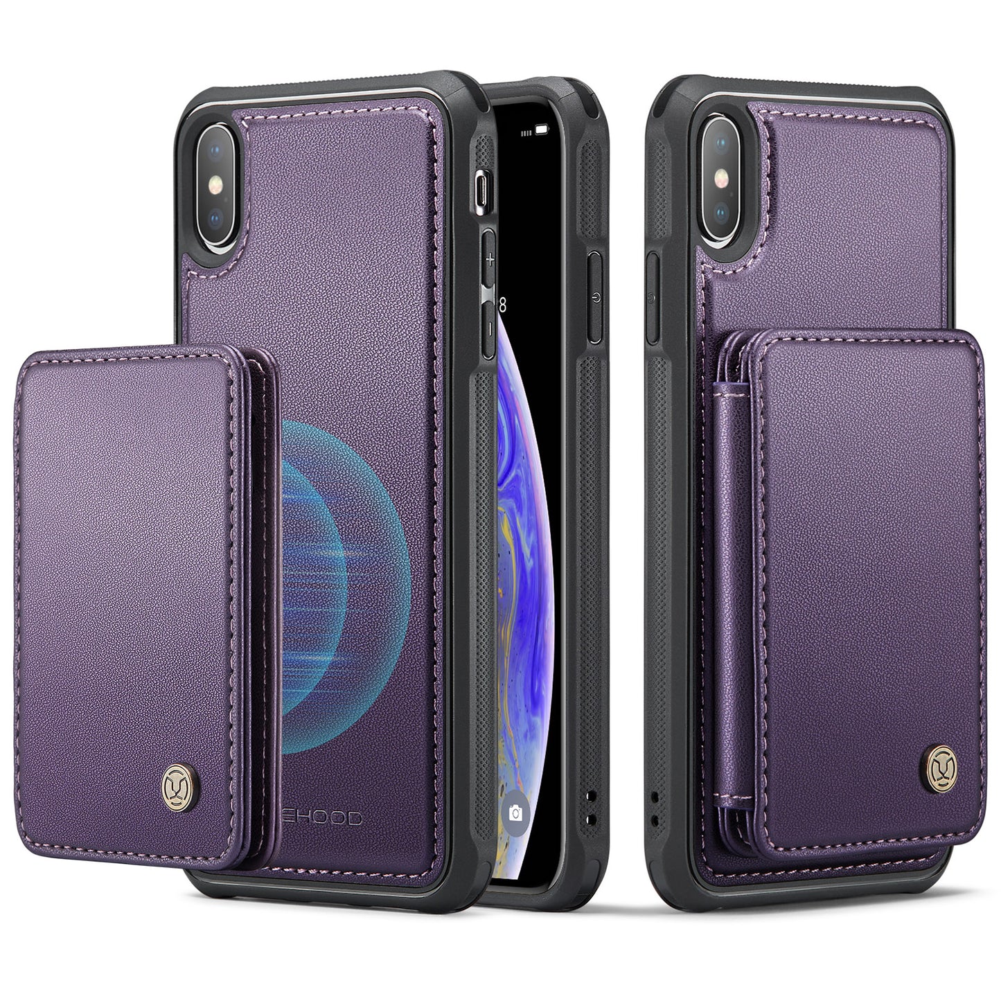 Magnetic Card Holder iPhone Xs Max Case Detachable RFID Blocking