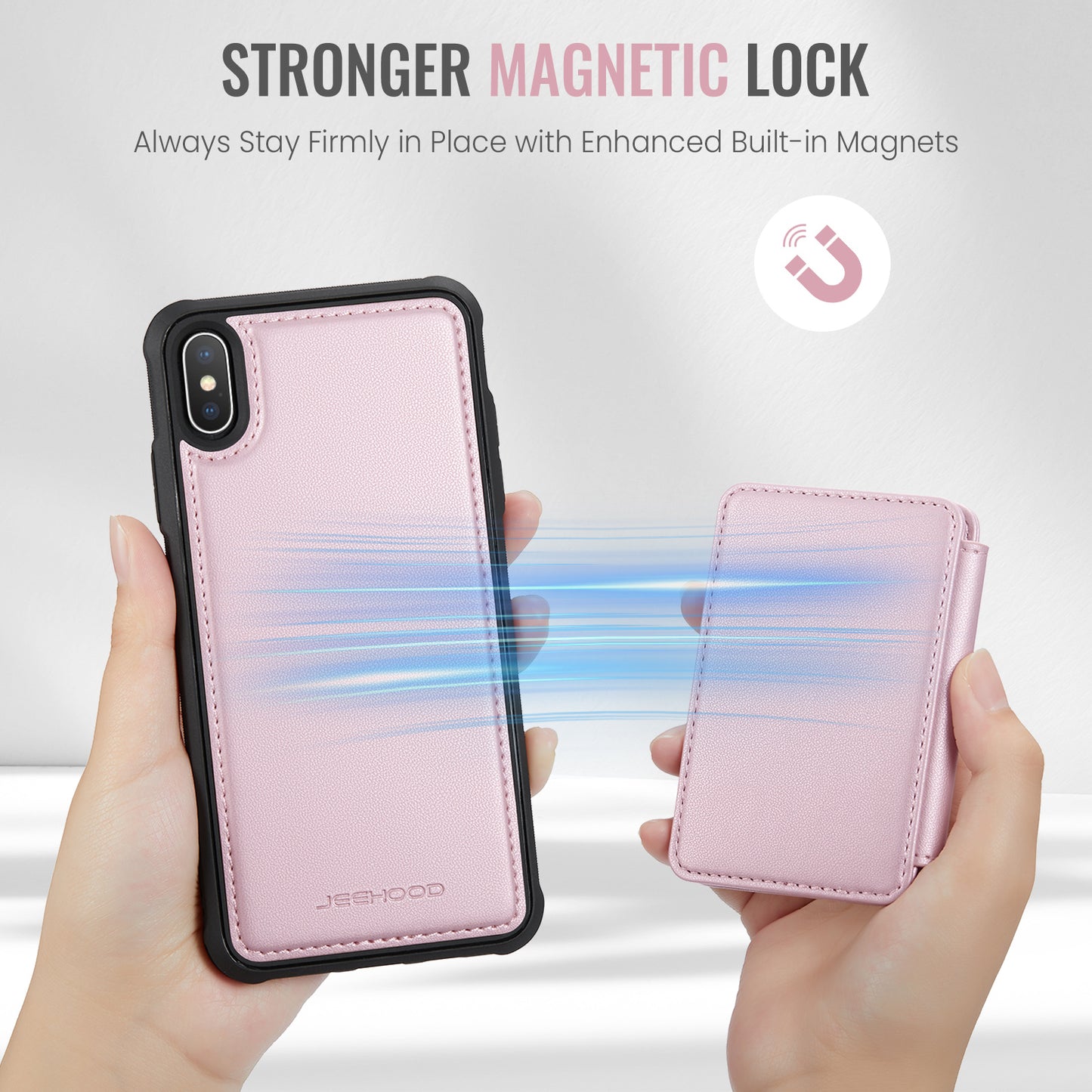 Magnetic Card Holder iPhone Xs Max Case Detachable RFID Blocking