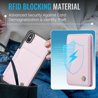 Magnetic Card Holder iPhone Xs Max Case Detachable RFID Blocking