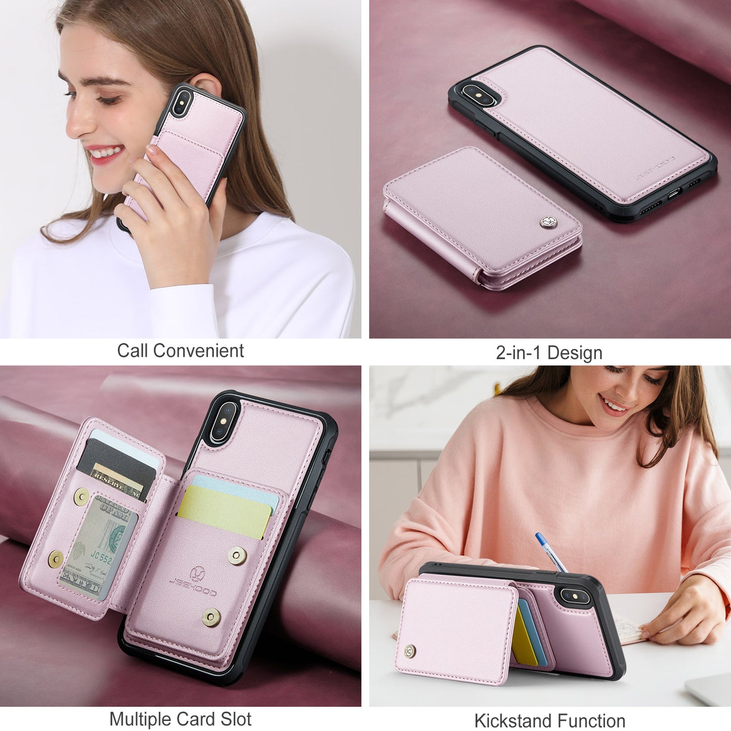 Magnetic Card Holder iPhone Xs Max Case Detachable RFID Blocking