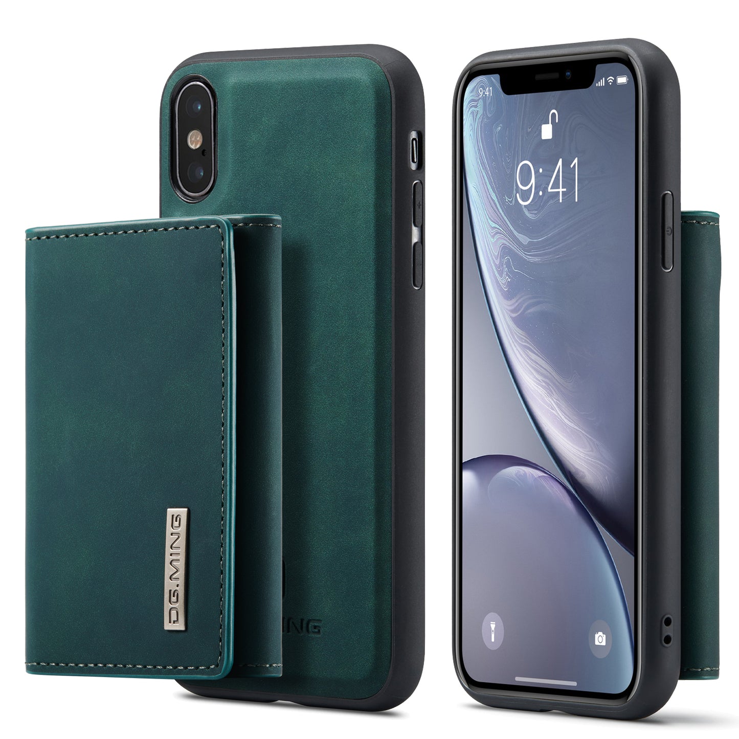 Retro Detachable Fold Wallet iPhone Xs Max Case Magnetic Clip