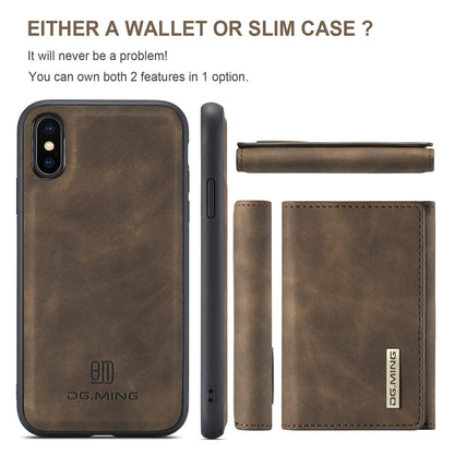 Retro Detachable Fold Wallet iPhone Xs Max Case Magnetic Clip