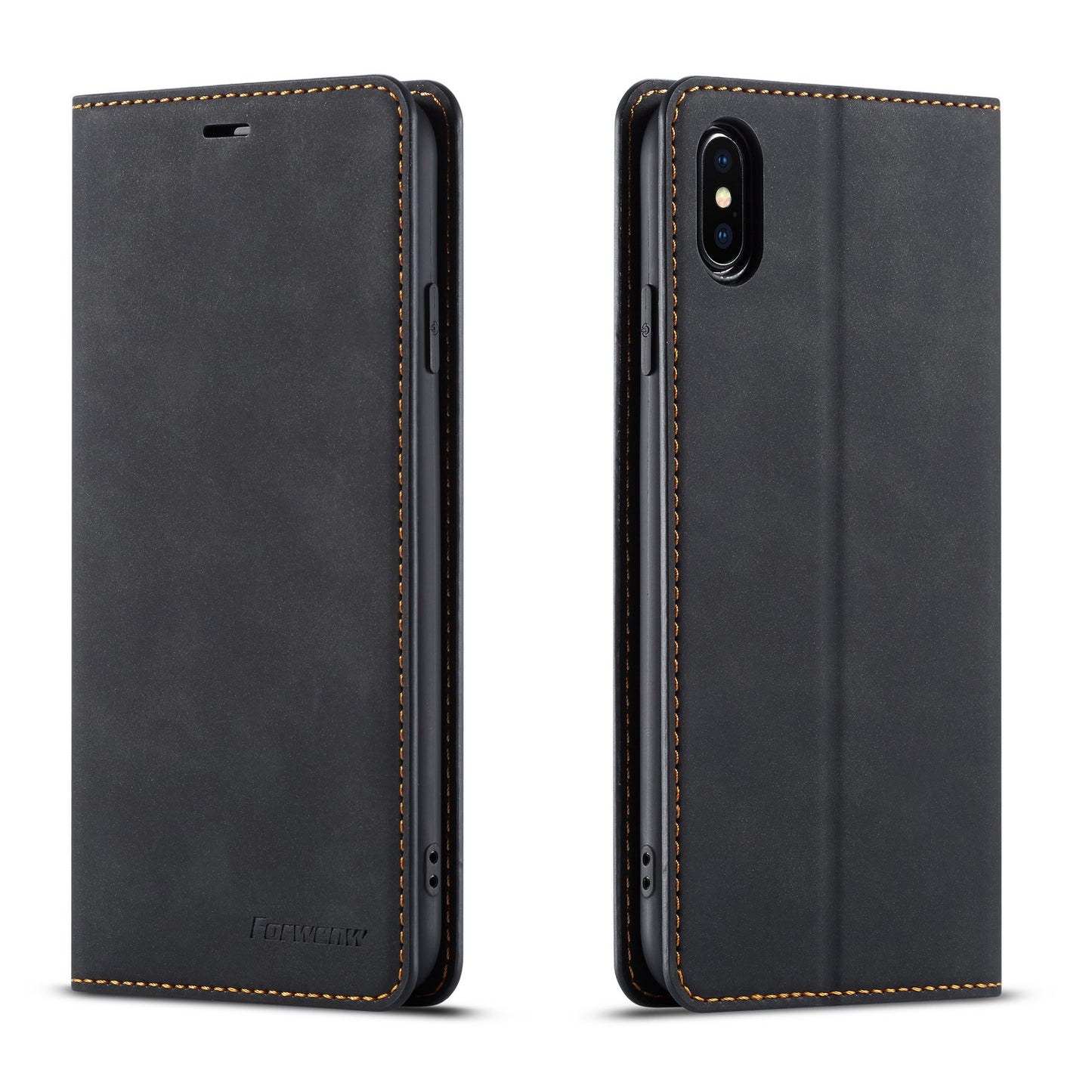 Illusion Slim Retro Leather iPhone Xs Max Case Magnetic