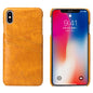 Oil Waxed Leather Card Holder iPhone Xs Max Case Back