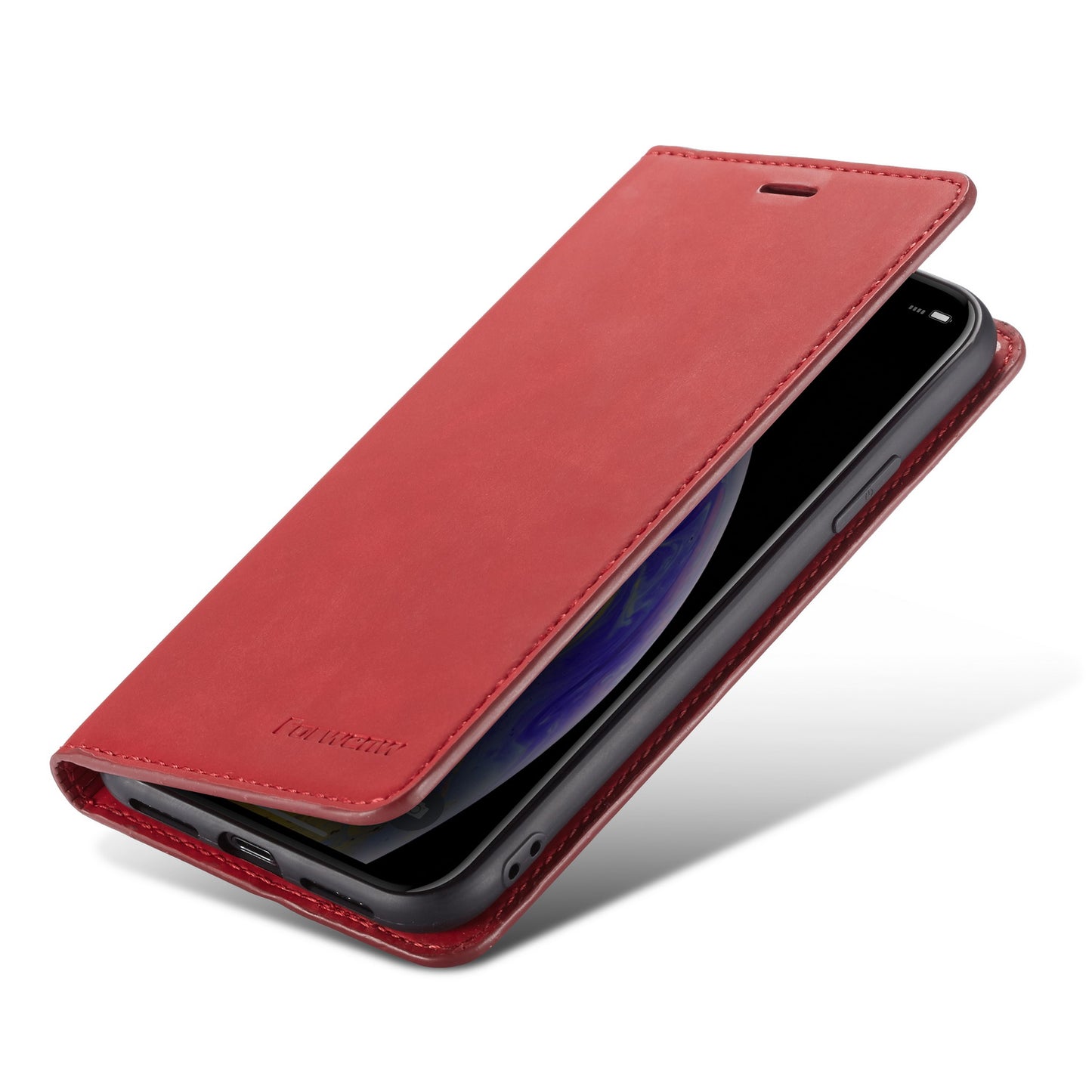 Illusion Slim Retro Leather iPhone X Xs Case Magnetic