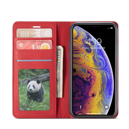 Illusion Slim Retro Leather iPhone X Xs Case Magnetic