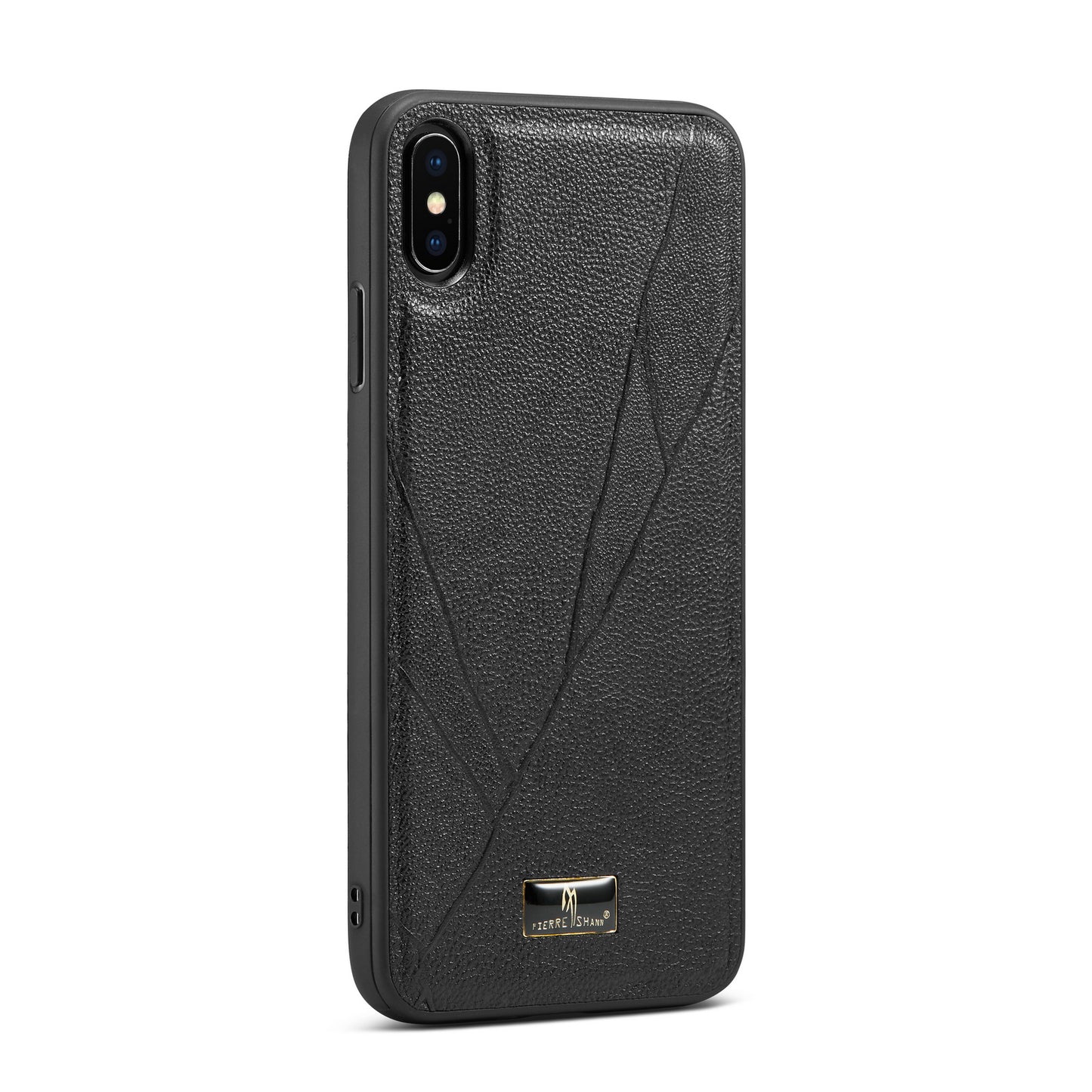 Men's Ironware Symbol Leather iPhone XR Case Back