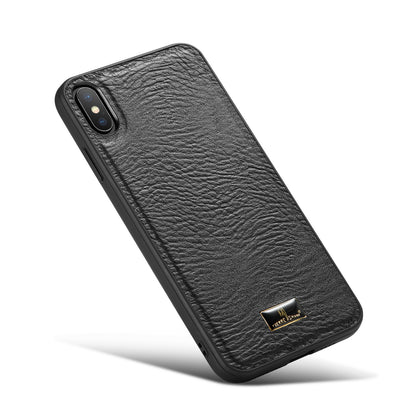 Men's Ironware Symbol Leather iPhone XR Case Back