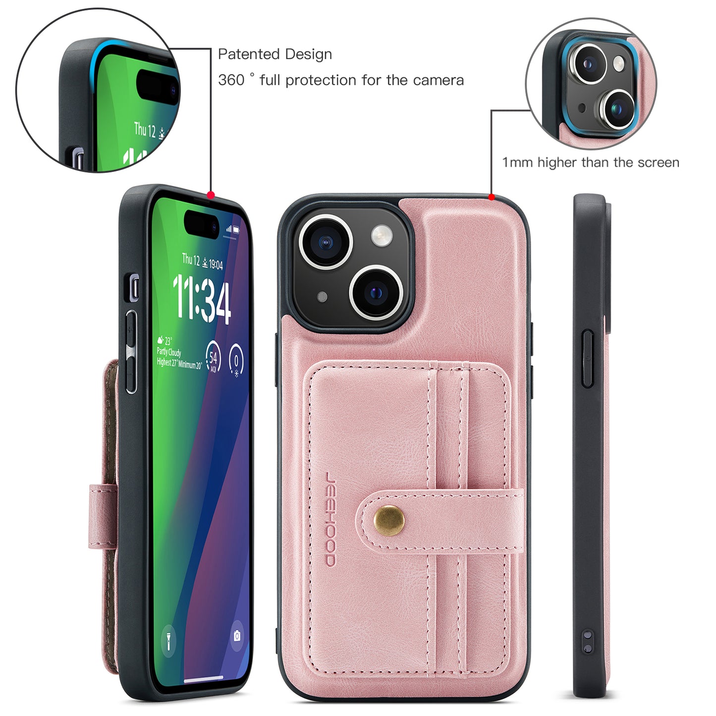 Powerful Magnetic Card Holder iPhone 16 Case Detachable