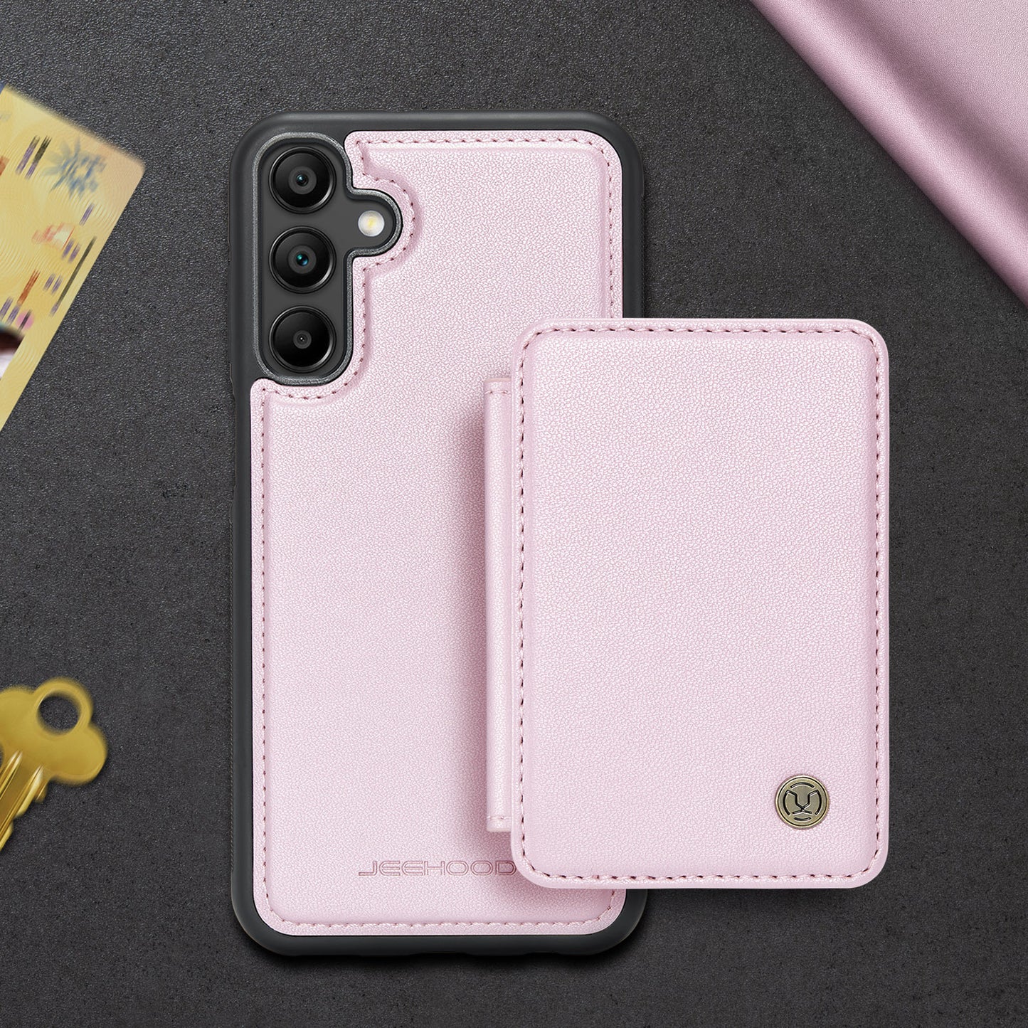 Magnetic Card Holder Galaxy A15 Case Detachable RFID Blocking