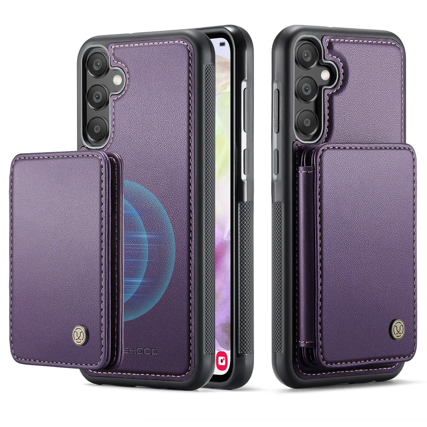 Magnetic Card Holder Galaxy A35 Case Detachable RFID Blocking