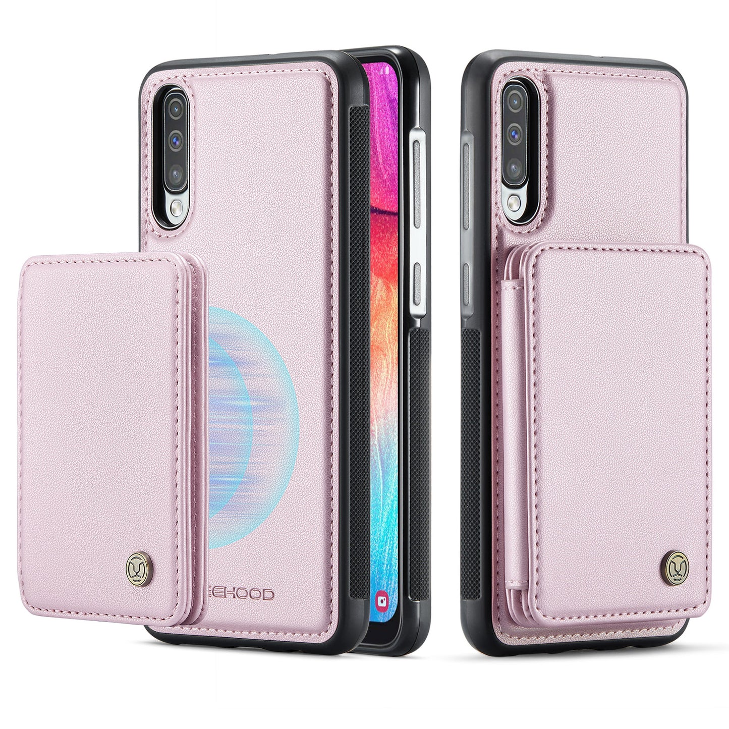 Magnetic Card Holder Galaxy A50s Case Detachable RFID Blocking