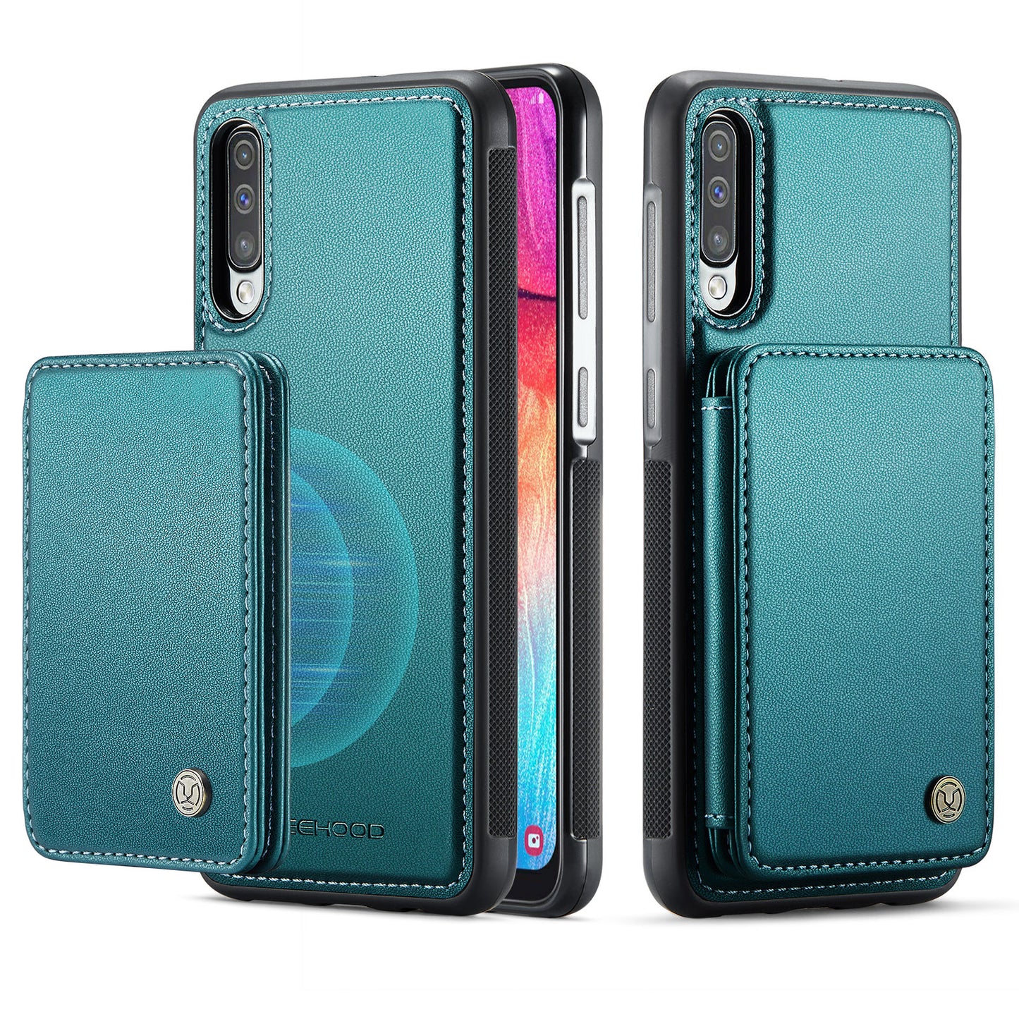 Magnetic Card Holder Galaxy A50s Case Detachable RFID Blocking