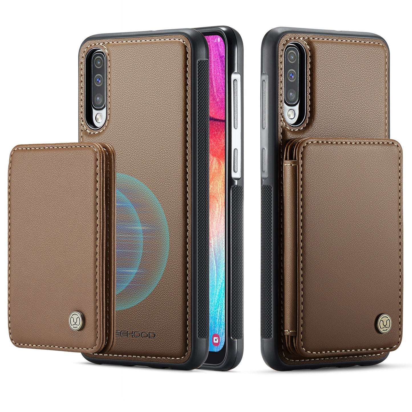 Magnetic Card Holder Galaxy A50s Case Detachable RFID Blocking