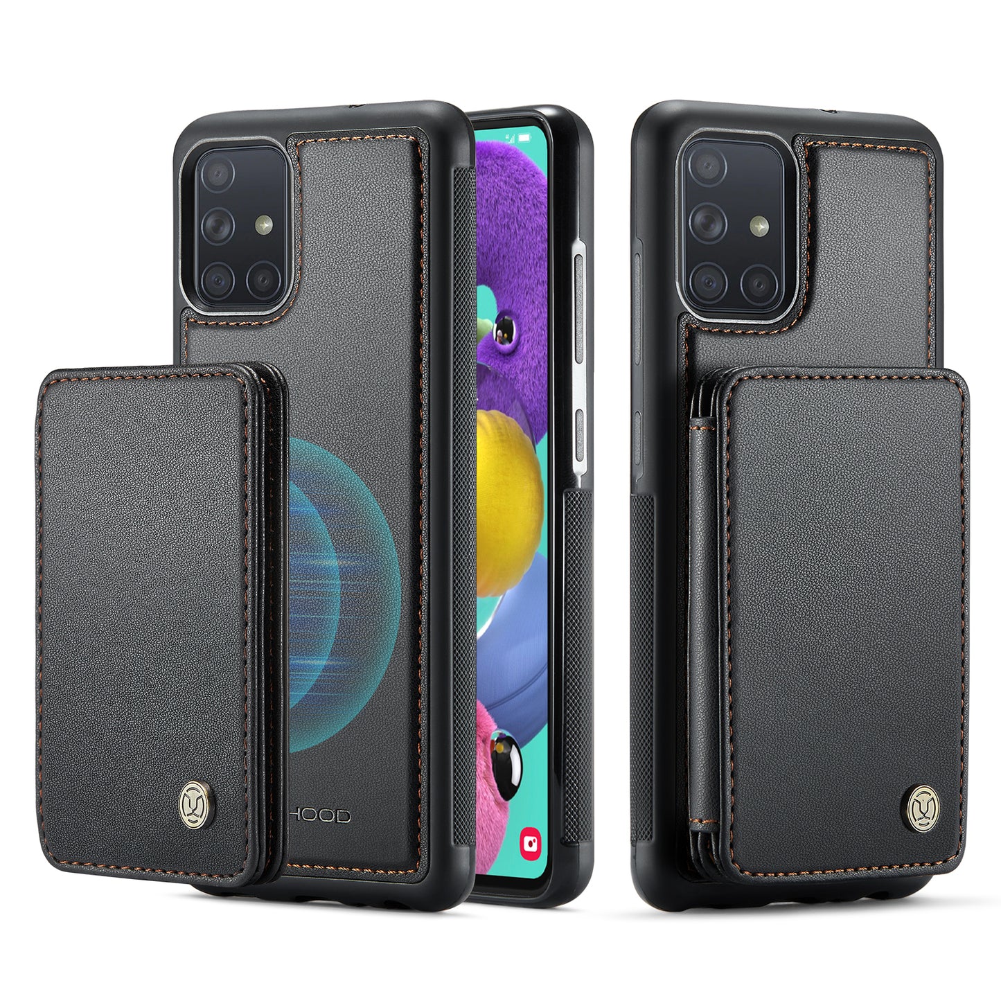 Magnetic Card Holder Galaxy A51 Case Detachable RFID Blocking