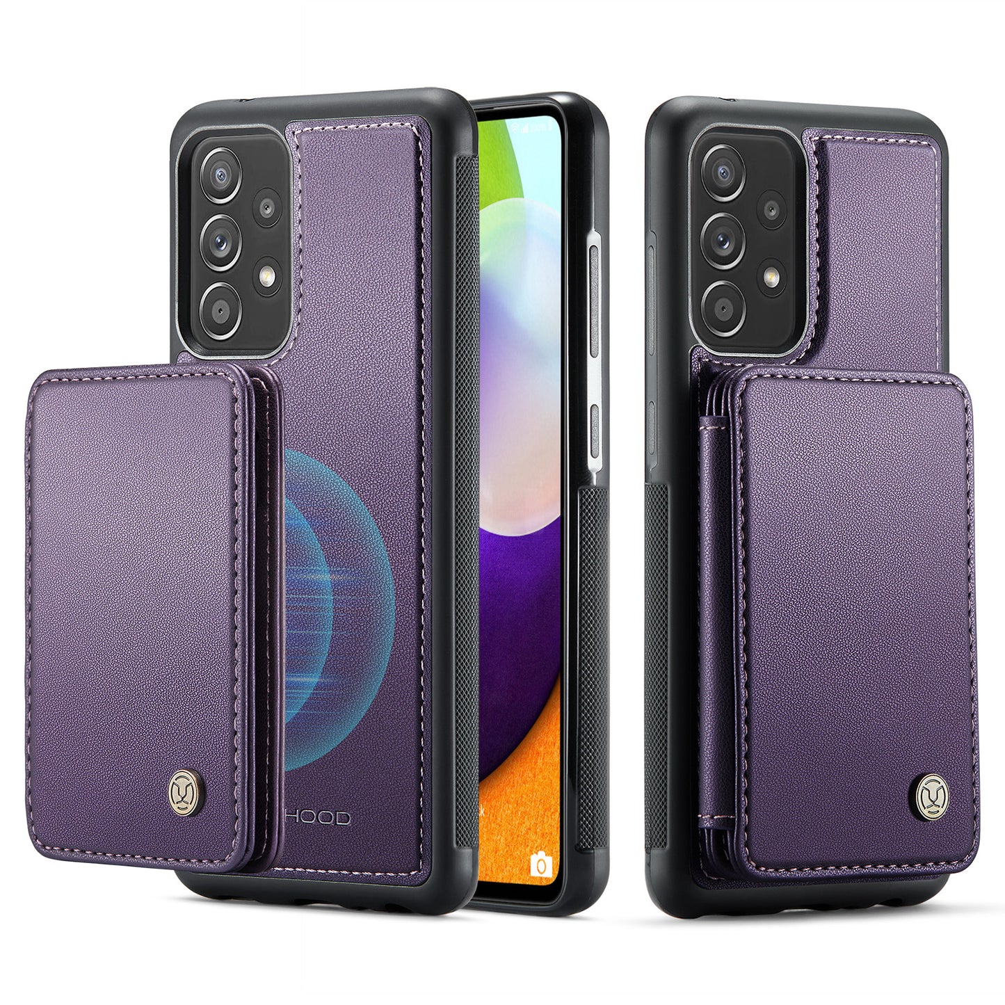 Magnetic Card Holder Galaxy A52 Case Detachable RFID Blocking