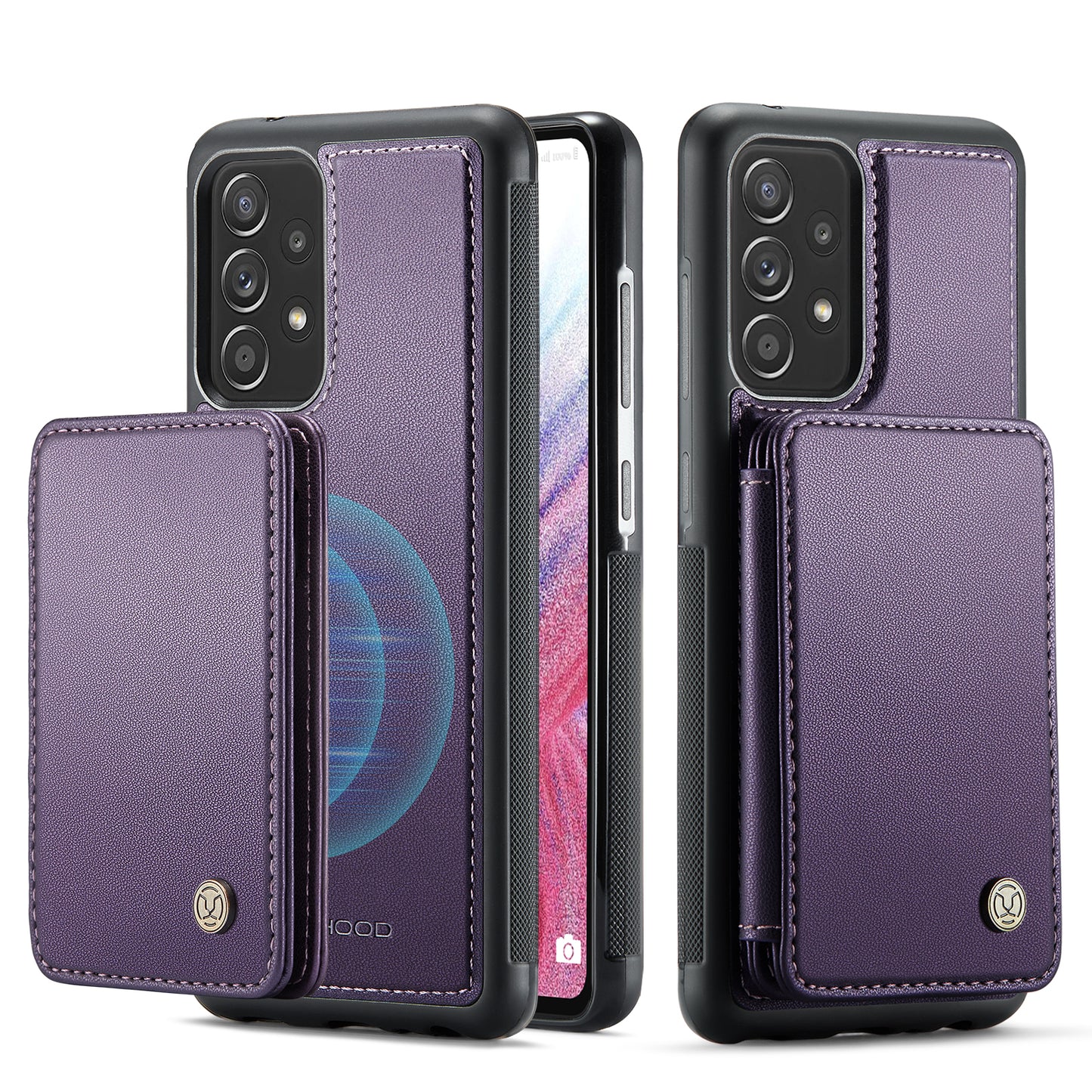 Magnetic Card Holder Galaxy A53 Case Detachable RFID Blocking