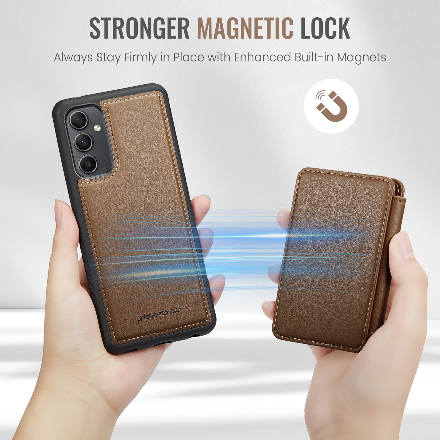 Magnetic Card Holder Galaxy A54 Case Detachable RFID Blocking