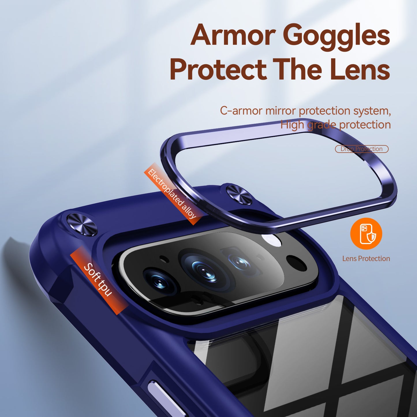 Goldwing Camera Protection Clear Google Pixel 9 Pro XL Case