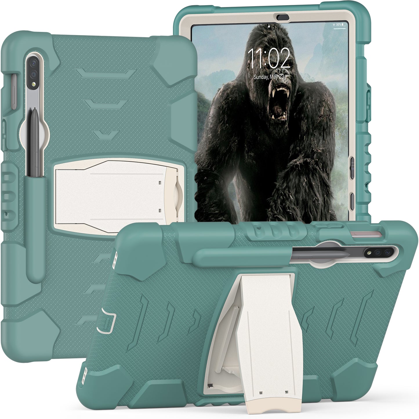 Gorilla King Kong Galaxy Tab S8 Case Stand Triple Protection