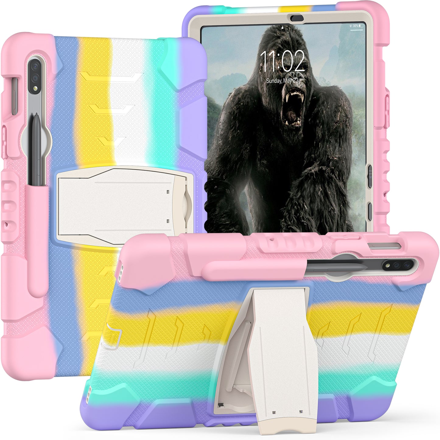 Gorilla King Kong Galaxy Tab S8 Case Stand Triple Protection