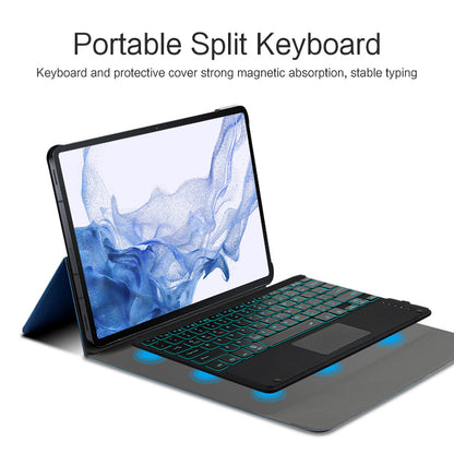 Metal Hinge Backlit Touchpad Keyboard Galaxy Tab S9 FE+ Case