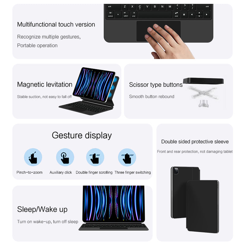 Suspension Magic Backlit Touchpad Keyboard Apple iPad Pro 11 (2022)