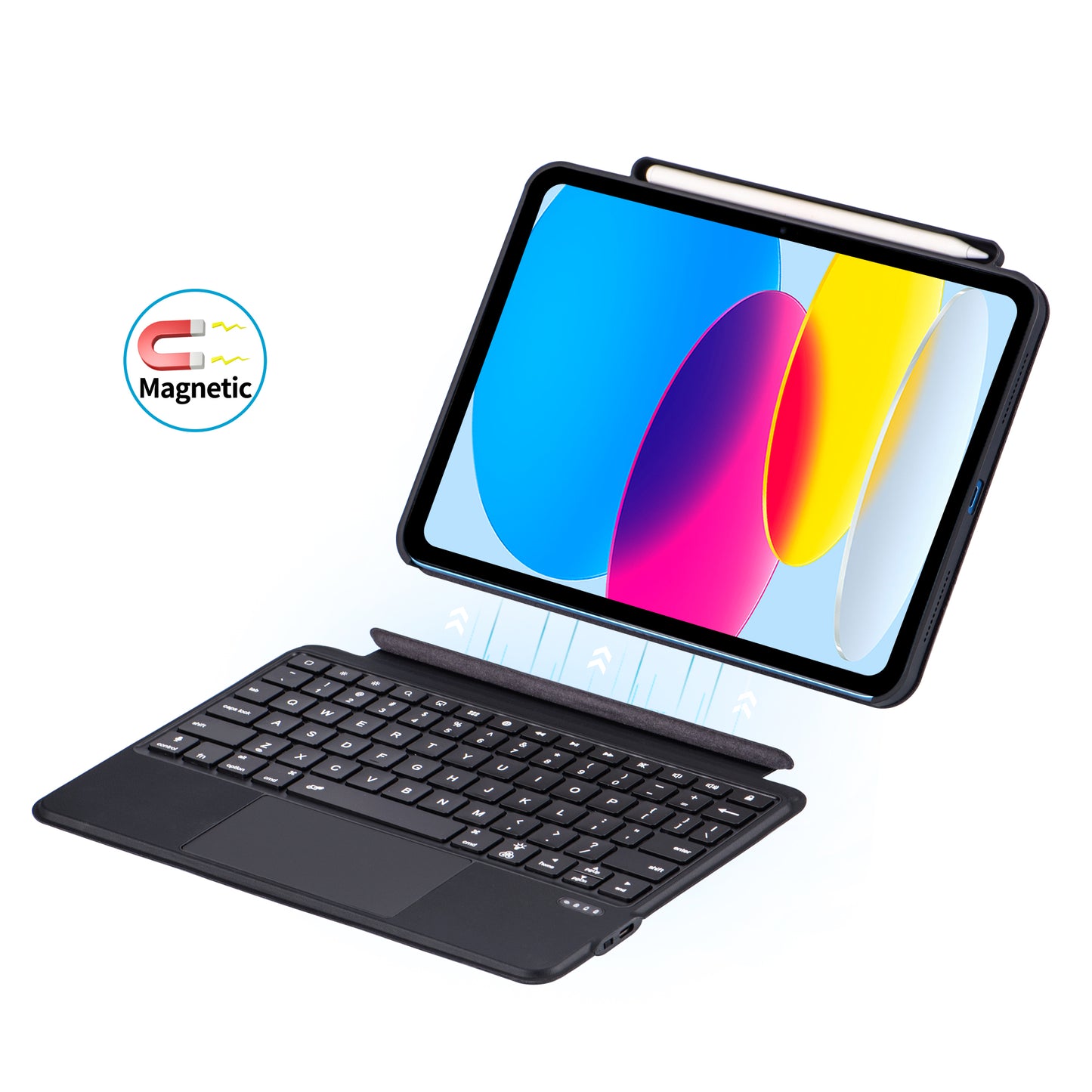 Horizontal Vertical Touchpad Backlit Keyboard Apple iPad 10 Case