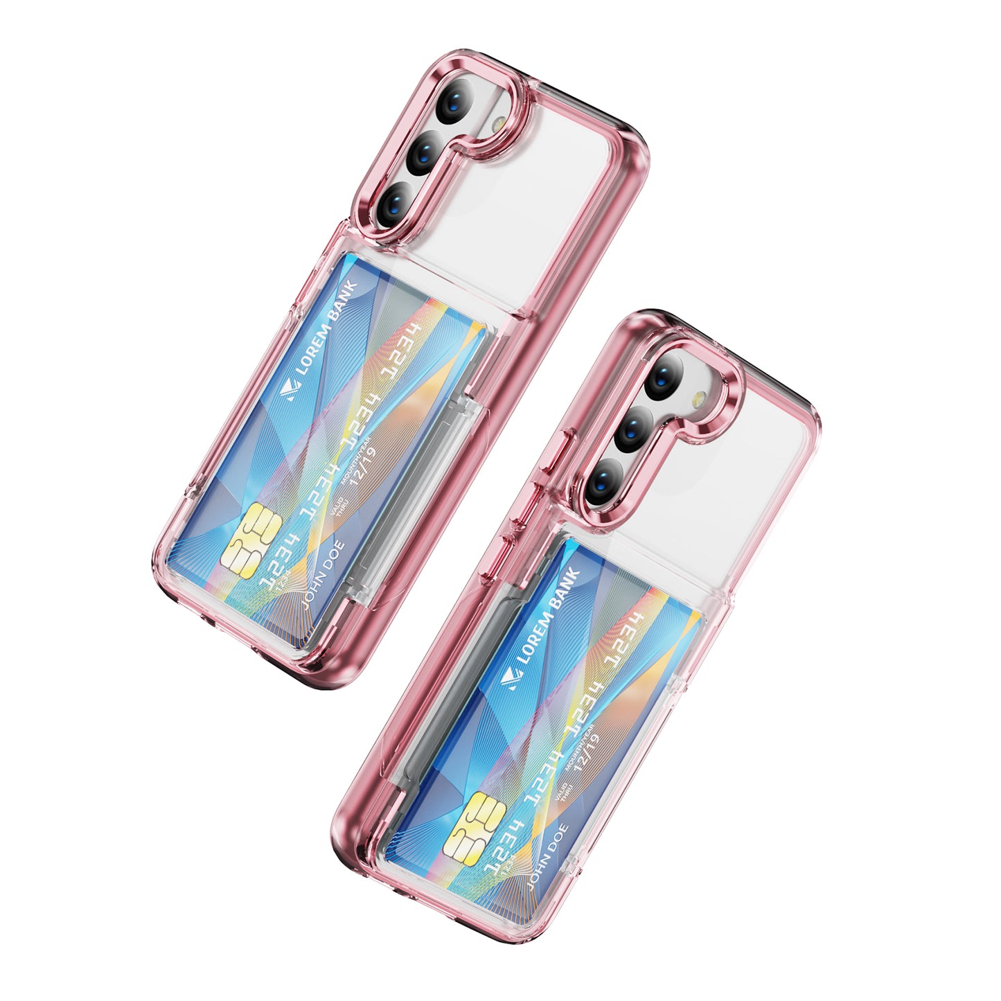 Transparent Card Holder Galaxy S22+ Case Flip Back