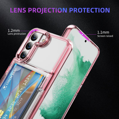 Transparent Card Holder Galaxy S22+ Case Flip Back