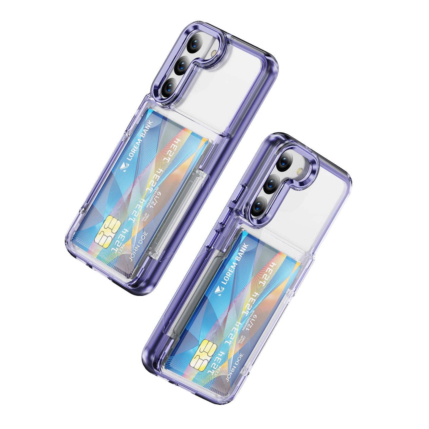 Transparent Card Holder Galaxy S22+ Case Flip Back