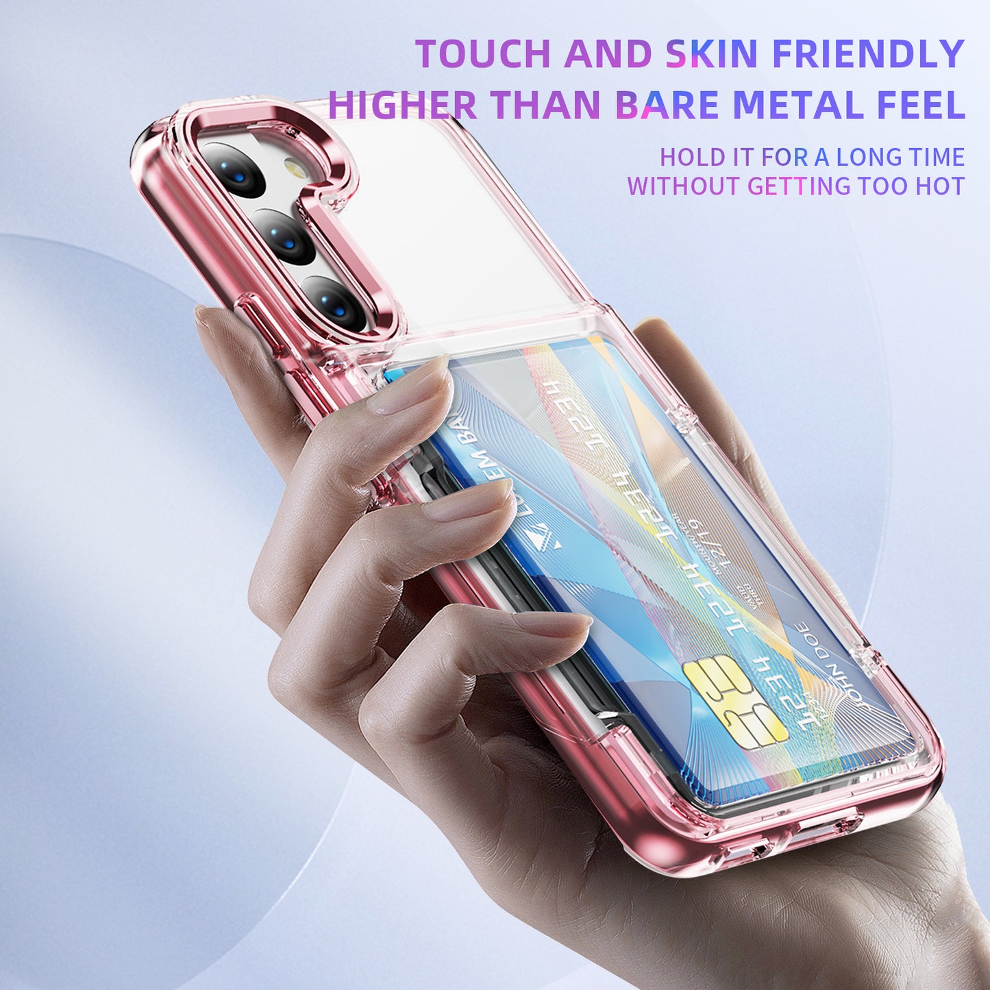 Transparent Card Holder Galaxy S22+ Case Flip Back