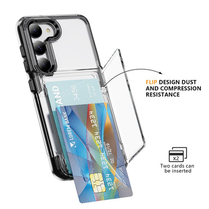 Transparent Card Holder Galaxy S23+ Case Flip Back