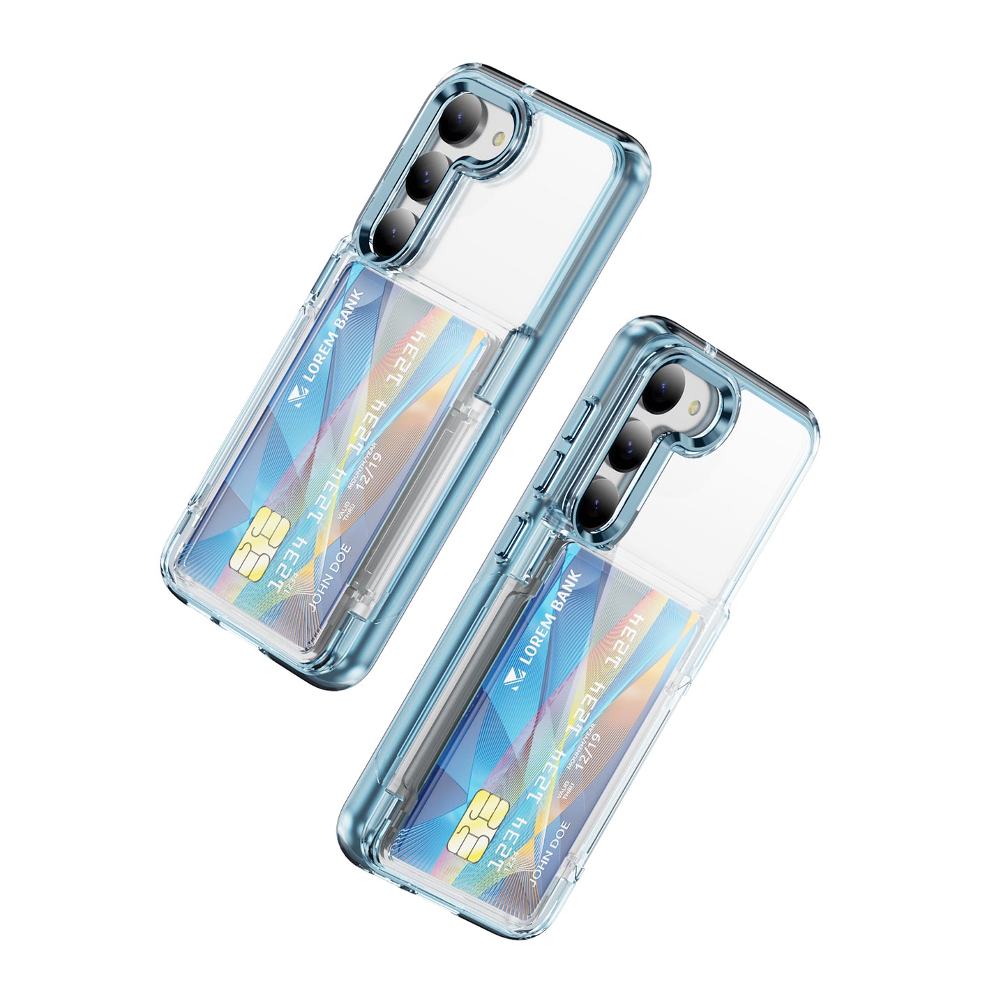 Transparent Card Holder Galaxy S23+ Case Flip Back